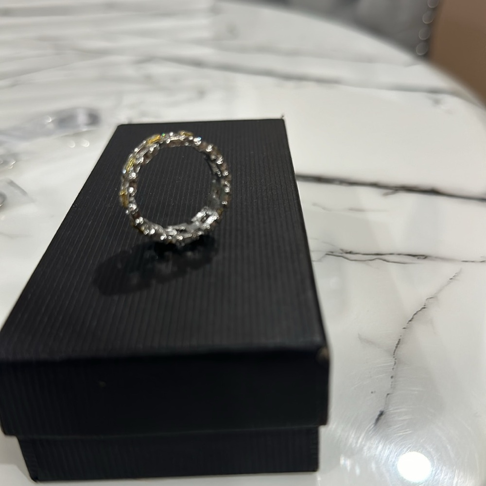 New Fashion Big Male Cz Stone Yellow Gold Color Hollow Large Wedding Ring Size 9 - Picture 6 of 13